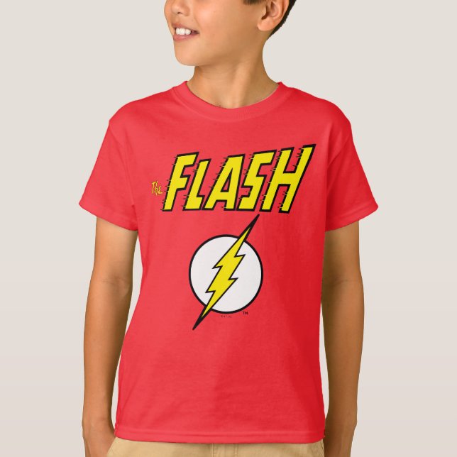 Camiseta The Flash Name & Lightning Bolt Logo (Anverso)