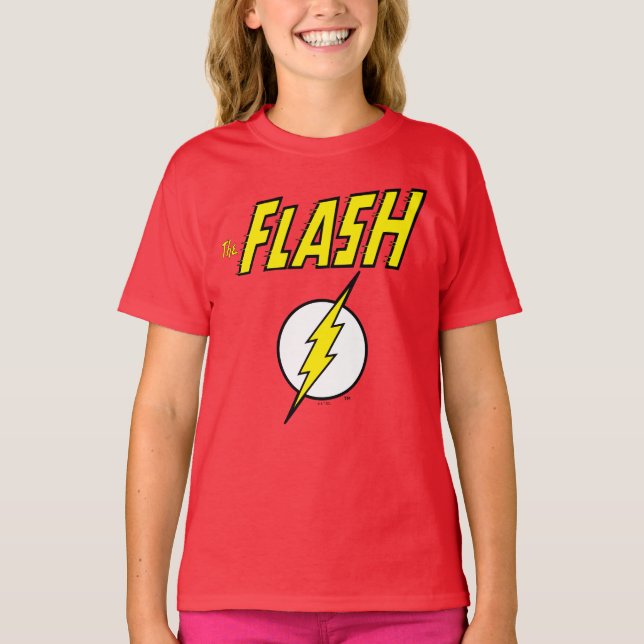 Camiseta The Flash Name & Lightning Bolt Logo (Anverso)