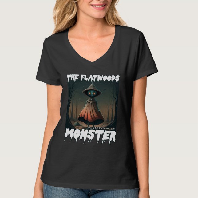 Camiseta The Flatwoods Monster 1952 Creepy Scary Cryptid Le (Anverso)