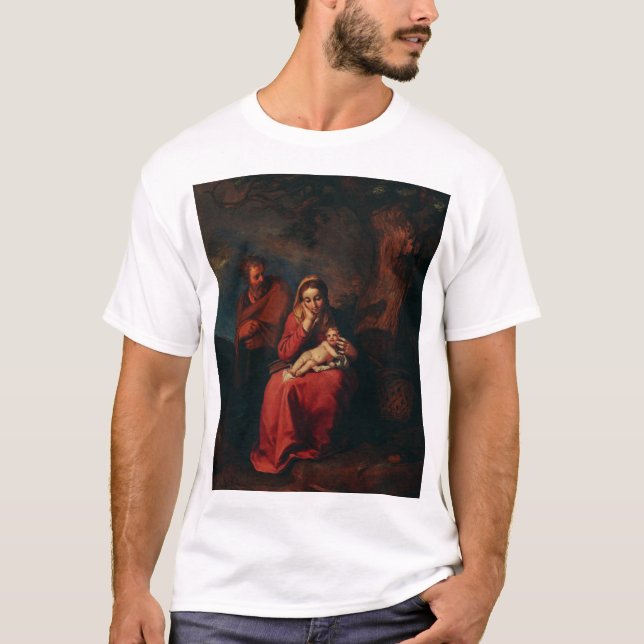 Camiseta The Flight into Egypt by Abraham Bloemaert  (Anverso)