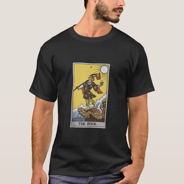 Camiseta The Fool Tarot Card Pagan Witch Occult Fortune Div (Anverso)