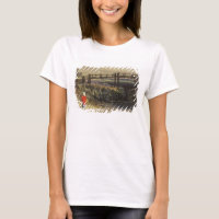 The Footbridge (Landscape with Red Cloak) (w/c and
