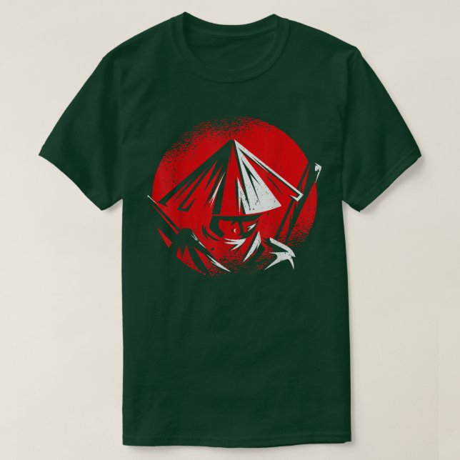 Camiseta The Ghost Samurai Mask Warrior Samurai Swords Bush (Diseño del anverso)