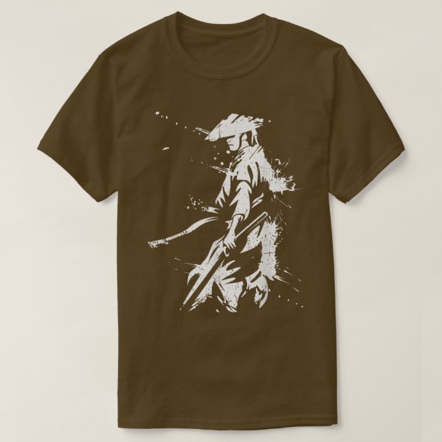 Camiseta The Ghost Samurai Mask Warrior Samurai Swords Bush (Diseño del anverso)