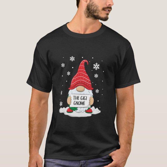 Camiseta The Gigi Gnome Matching Family Christmas Xmas Gran (Anverso)