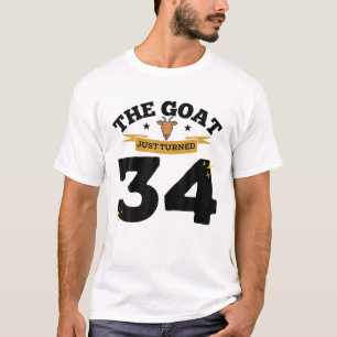 Camiseta The Goat Just Turned 34 - 34Th Birthday Goat Theme