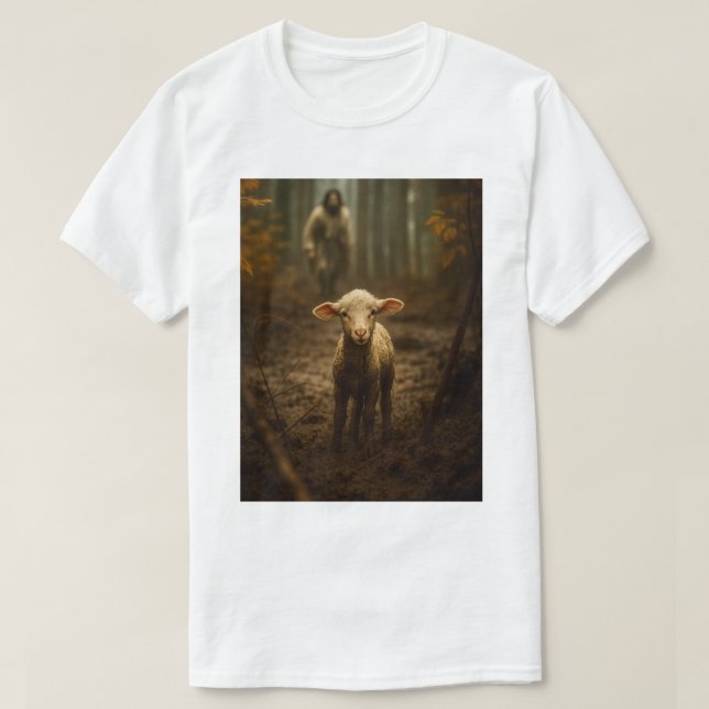 Camiseta The Good Shepherd and the Lost Lamb – Jesus & Lamb (Diseño del anverso)