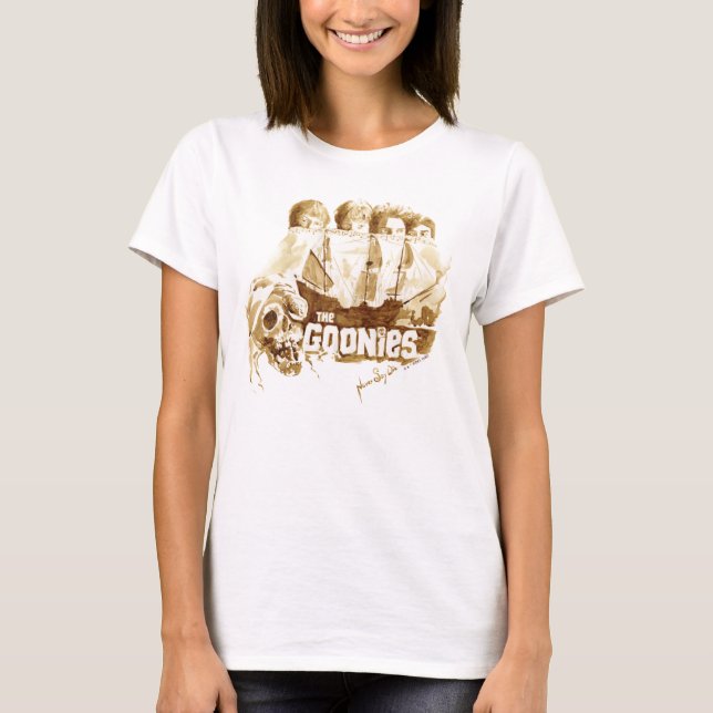 Camiseta The Goonies Pirate Ship Watercolor Graphic (Anverso)