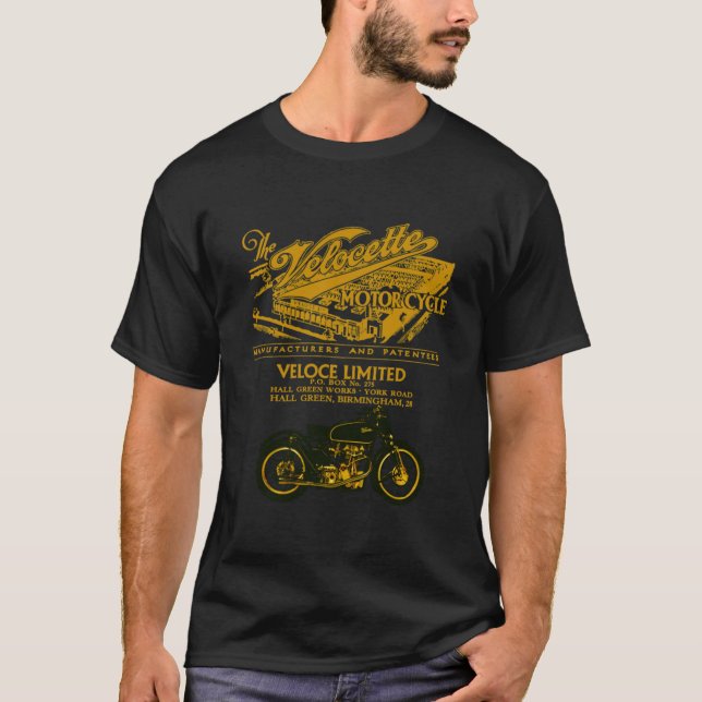 Camiseta The Gorgeous Velocette Motorcycles Design by Motor (Anverso)
