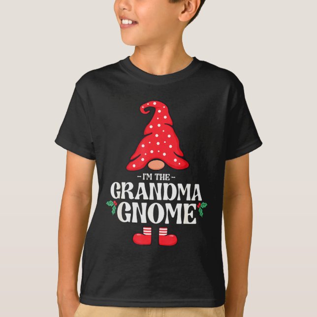 Camiseta The Grandma Gnome Funny Family Matching Group Chri (Anverso)