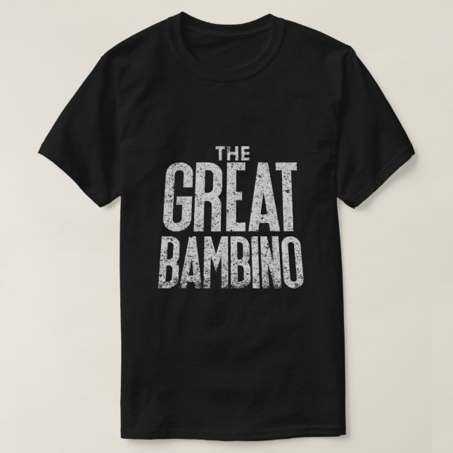 Camiseta The Great Bambino Baseball Home Run Hitter Tee Shi (Diseño del anverso)