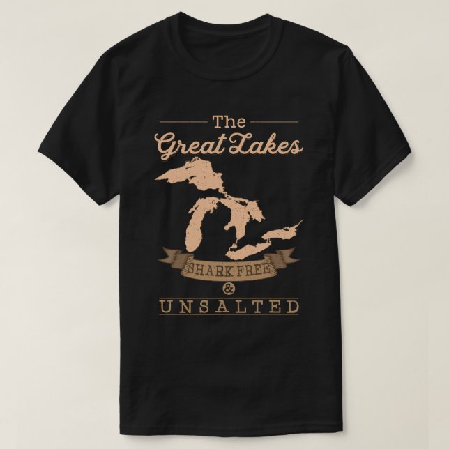 Camiseta The Great Lakes Shark Free Unsalted Sweat Michigan (Diseño del anverso)