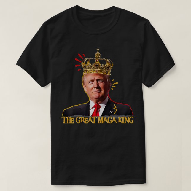 Camiseta The Great Maga King Pro Trump For 2024, Anti barbe (Diseño del anverso)