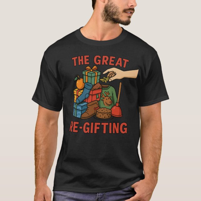 Camiseta The Great Re-Gifting – Funny White Elephant Christ (Anverso)