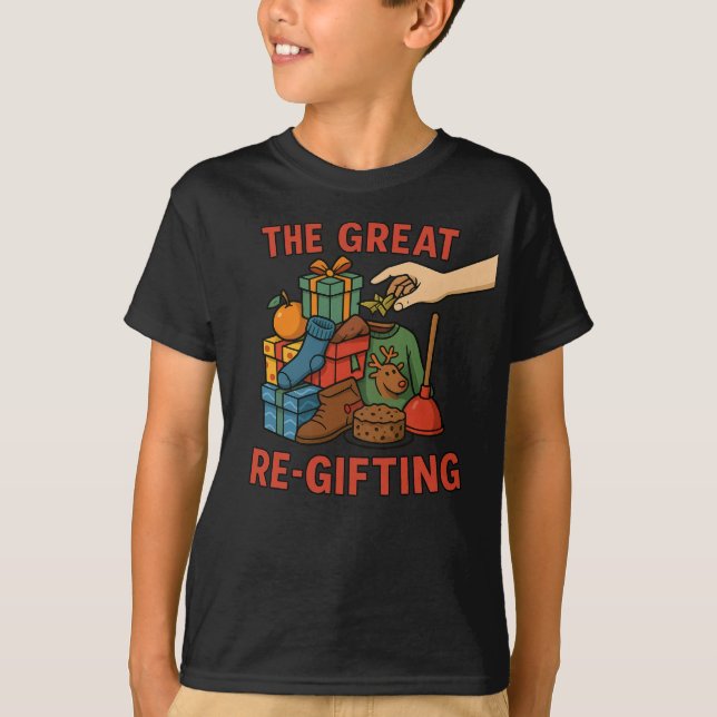 Camiseta The Great Re-Gifting – Funny White Elephant Christ (Anverso)