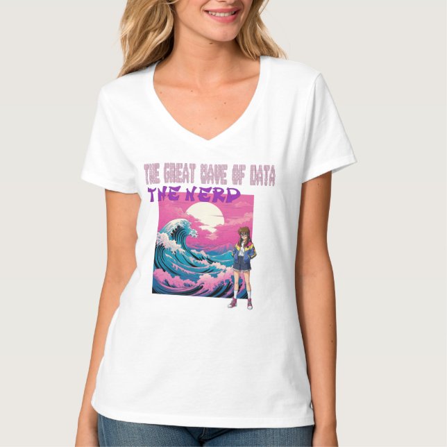 Camiseta The Great Wave Of Data (Anverso)