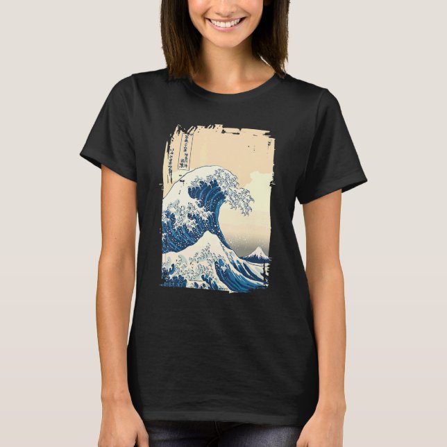 Camiseta The Great Wave off Kanagawa Japanese Aesthetic Clo (Anverso)