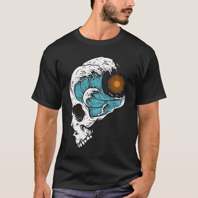 Camiseta The Great Wave & Sun Big Wave Cool Graphics for (Anverso)