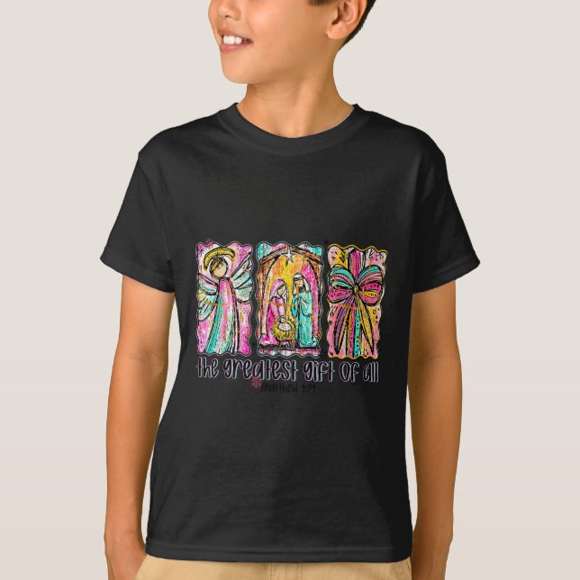 Camiseta The Greatest Gift For All Christmas Nativity Jesus (Anverso)