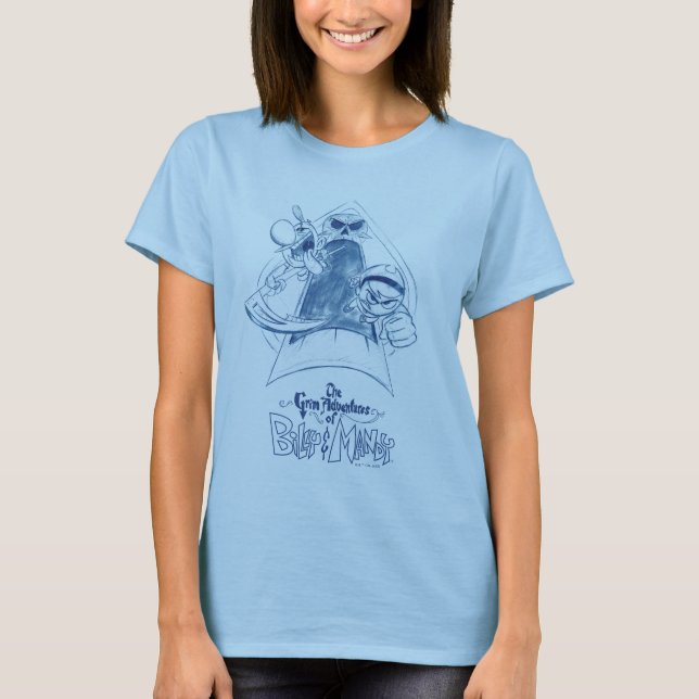 Camiseta The Grim Adventures of Billy & Mandy Sketch Art (Anverso)