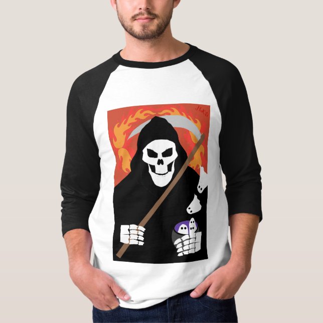 Camiseta The Grim Reaper - Sleeve Raglan T-Shirt (Anverso)