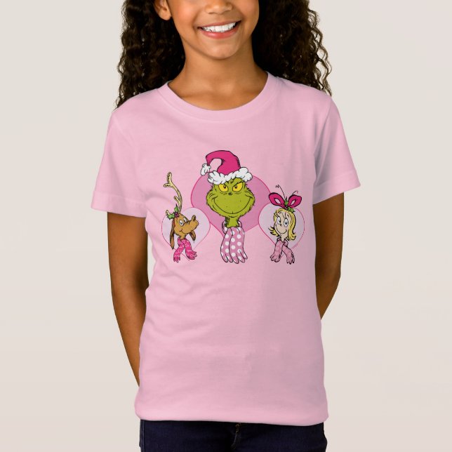 Camiseta The Grinch Crew in Pink Valentine's Portrait (Anverso)