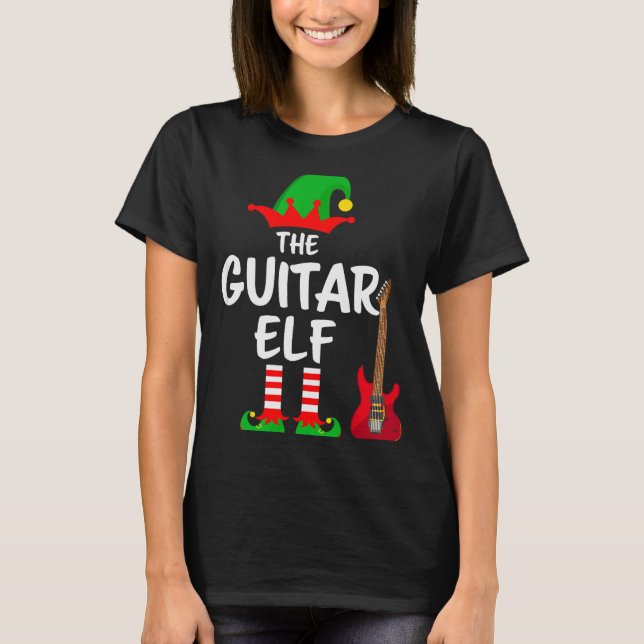 Camiseta The Guitar Elf Matching Family Christmas  (Anverso)