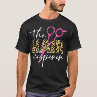 Camiseta The Hair Whisperer Scissors Leopard Funny