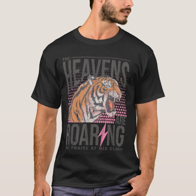Camiseta The Heavens Are Roaring, Psalm 19_1 Bible Verse  (Anverso)