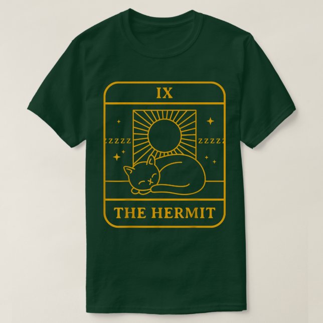Camiseta The Hermit Funny Cat  (Diseño del anverso)