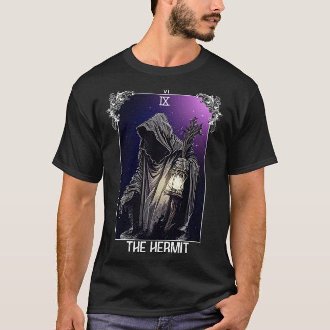 Camiseta The Hermit Tarot Card Gothic Halloween Grim Reaper (Anverso)