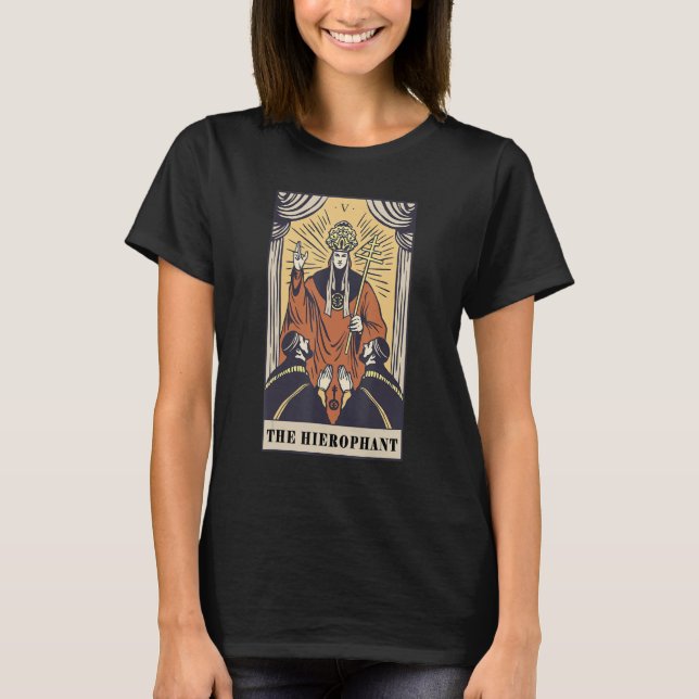 Camiseta The Hierophant Gothic Tarot Card Magic Fortune Tel (Anverso)