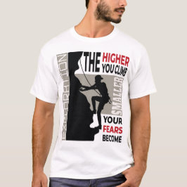Camiseta The Higher You Climb – Aventura y Motivación Desi