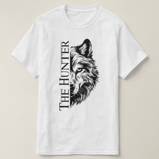 Camiseta The Hunter Wolf Unisex T-Shirt – Mens (Diseño del anverso)