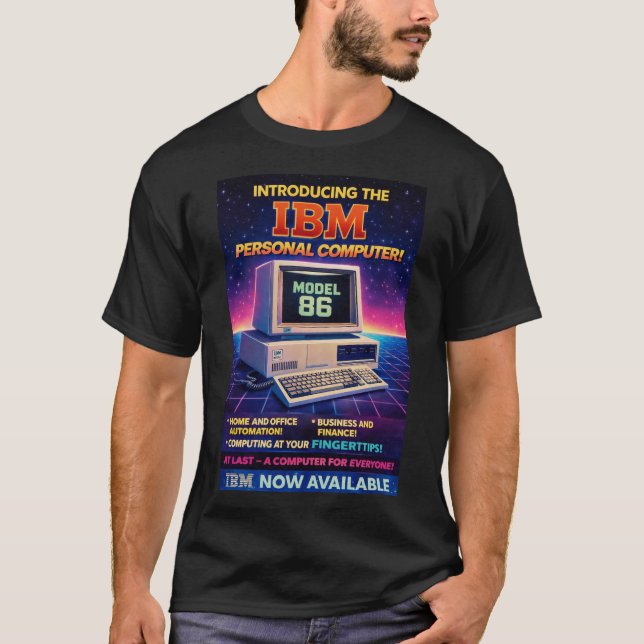 Camiseta The "IBM Model 86" Retro-Tech (Anverso)