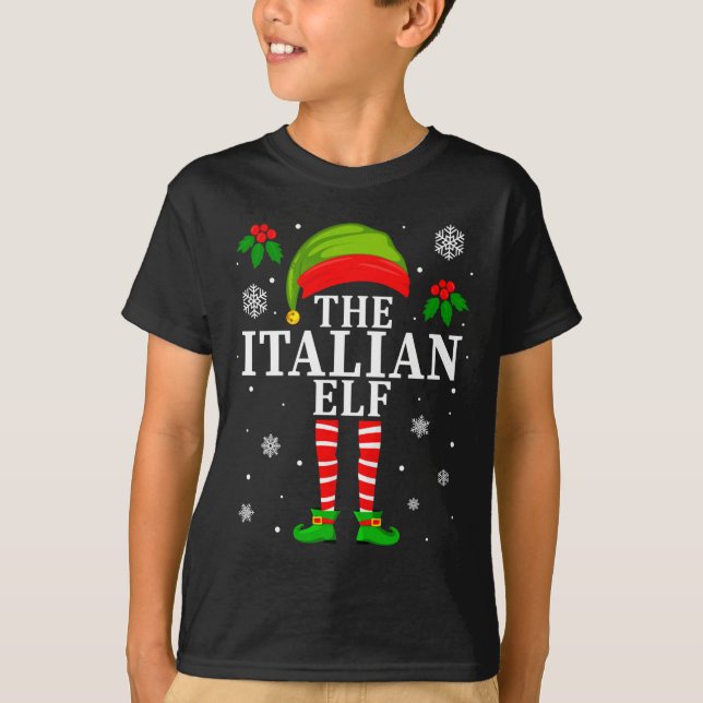 Camiseta The Italian Elf Family Matching Christmas Pajama L (Anverso)