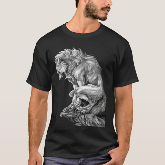 Camiseta The King of The Werewolf Medieval Wolf Curse Monst (Anverso)