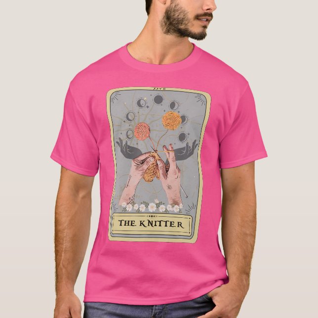 Camiseta The Knitter Tarot Card  Knitting Yarn Craft (Anverso)