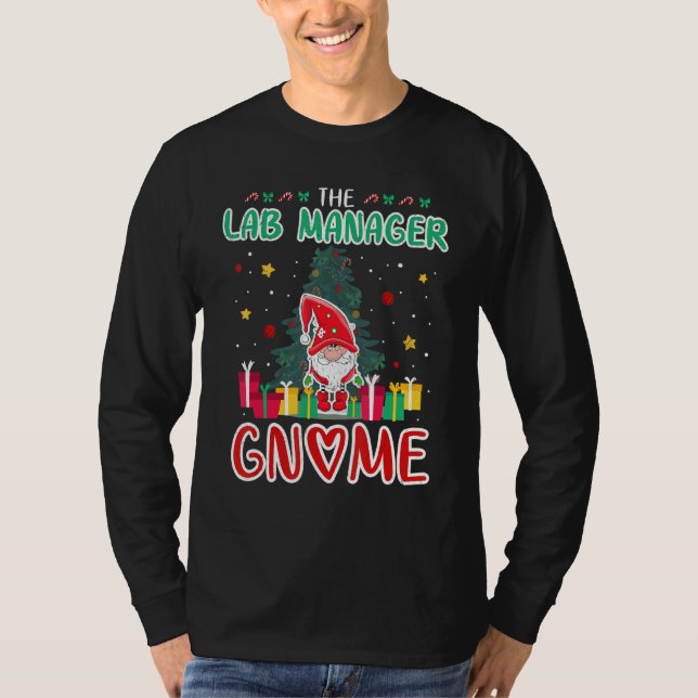 Camiseta The Lab Manager Gnome Xmas Tree Group Christmas Ma (Anverso)