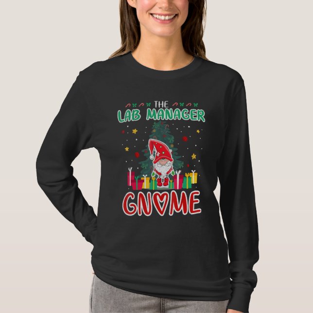 Camiseta The Lab Manager Gnome Xmas Tree Group Christmas Ma (Anverso)