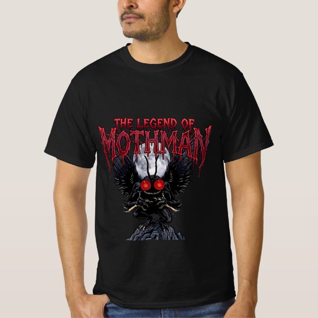 Camiseta The Legend of Mothman Cryptid Horror Graphic (Anverso)