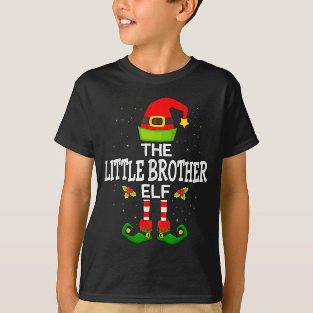 Camiseta The Little Brother Elf Christmas Family Matching P (Anverso)