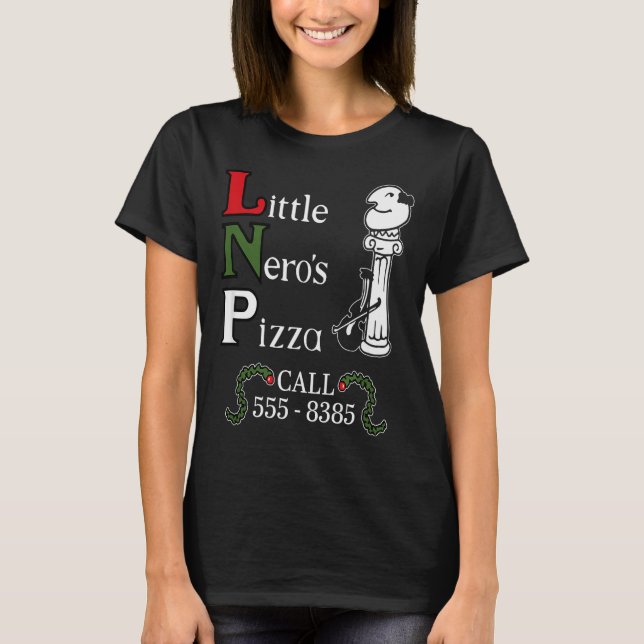 Camiseta The Little Nero's Zza Christmas, Funny Christmas  (Anverso)