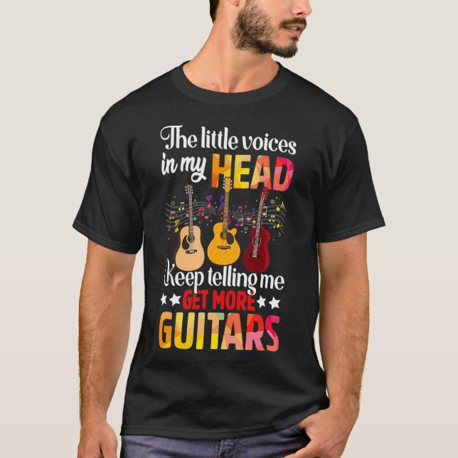 Camiseta The Little Voices In My Head Get More Guitars (Anverso)