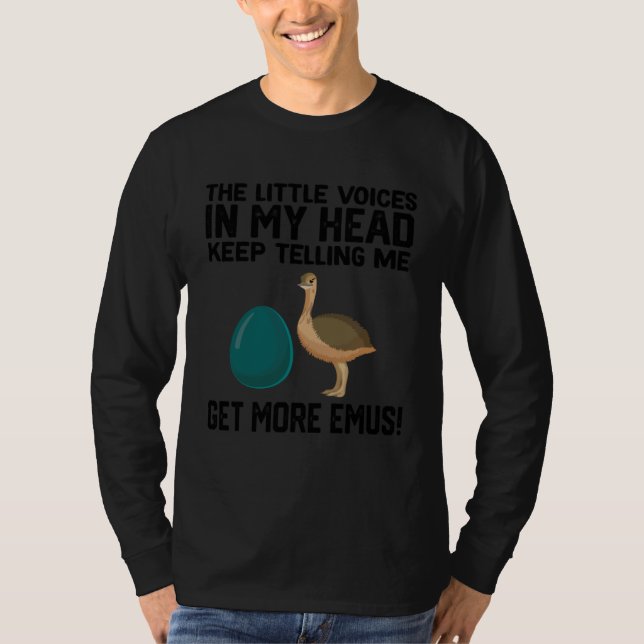 Camiseta the little voices in my head keep telling me get m (Anverso)