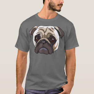 Camiseta The Lonely Pug Dog hace un excelente amante de los