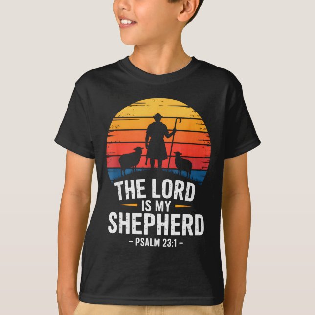 Camiseta The Lord Is My Shepherd Psalm 23_1 Bible Verse  (Anverso)