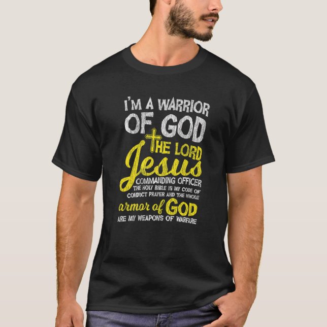 Camiseta The Lord Jesus Armor Of God Cross Faith Christian  (Anverso)