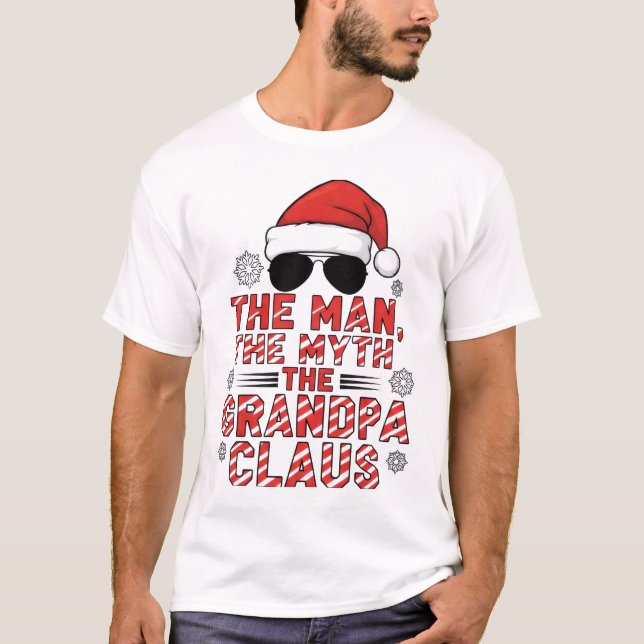 Camiseta The Man, The Myth, The Grandpa Claus | Funny Chris (Anverso)
