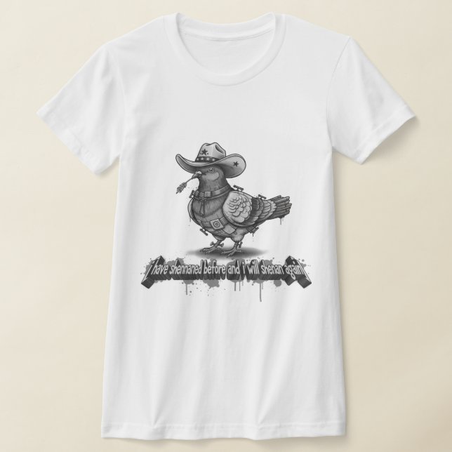 Camiseta The Maverick Pigeon: 3D Graffiti Monochrome Premiu (Distribución)